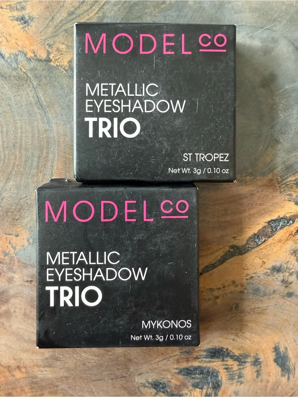 ModelCo Women Metallic Eyeshadow Trio - Gold, Bronze & Rose. Set of 2, unopened.